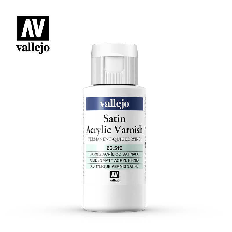 Vallejo Acrylic Satin Varnish 60ml Protective Finish - Battle Born Hobby