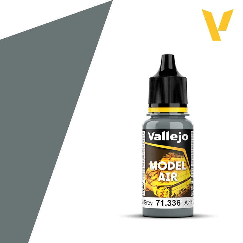 Vallejo Model Air 71.336 A-14 Steel Grey acrylic airbrush paint