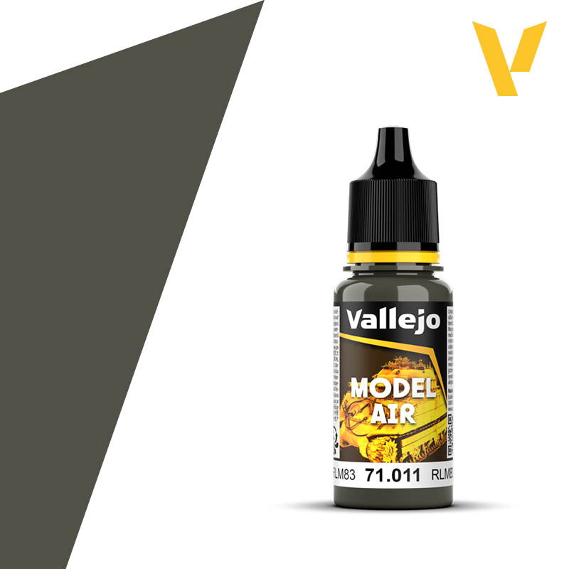 Vallejo Model Air Dark Green RLM83 71.011 17ml Acrylic Paint - Battle Born Hobby
