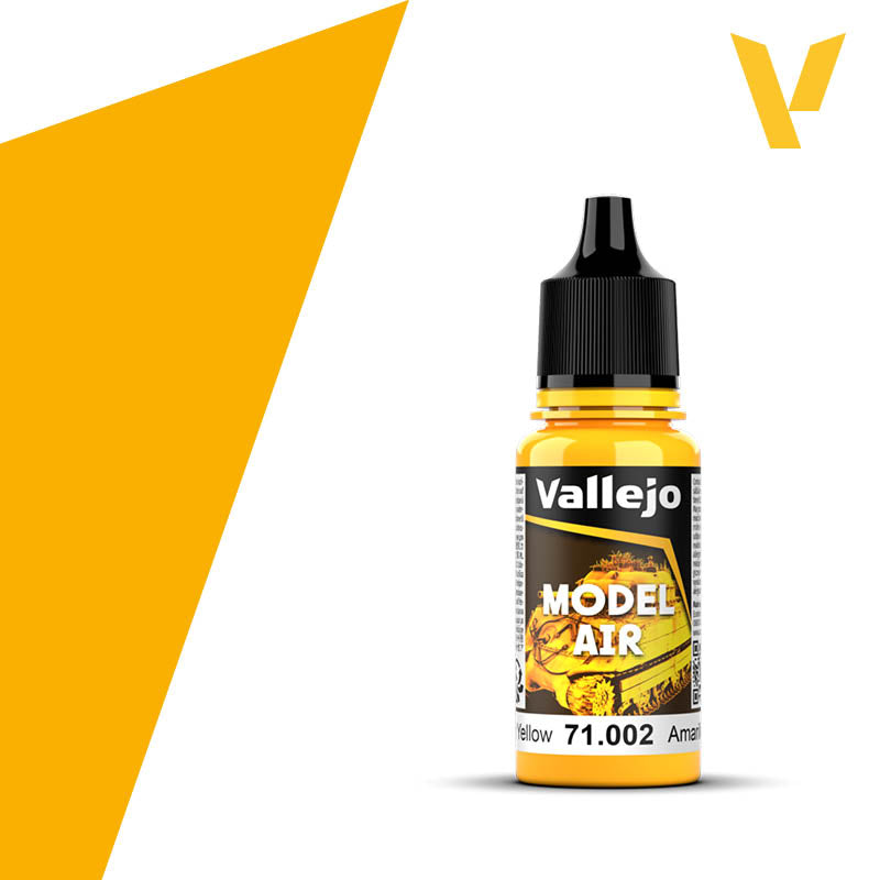 Vallejo Model Air Medium Yellow 71.002 17ml Acrylic Paint - Battle Born Hobby