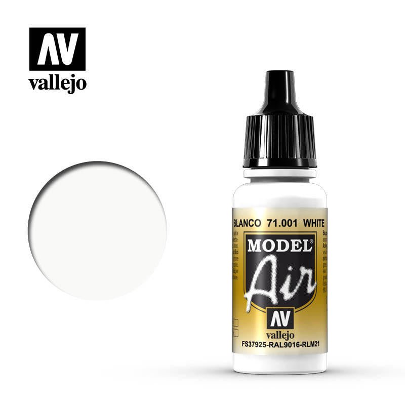 Vallejo Model Air White 17ml Acrylic Airbrush Paint - Battle Born Hobby