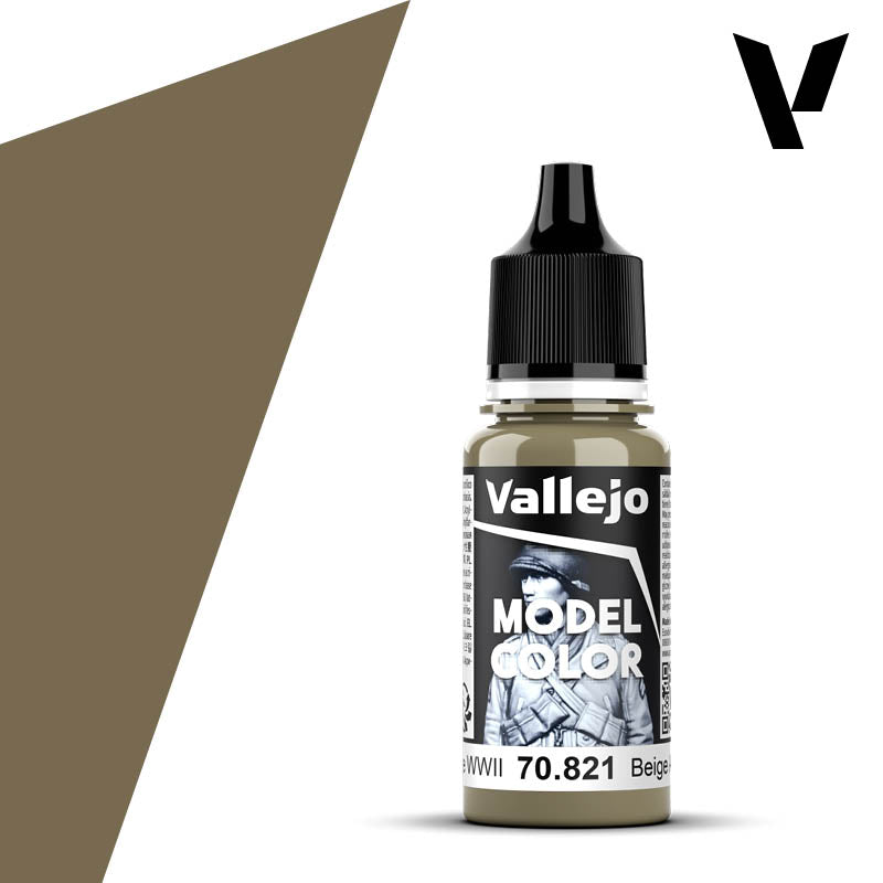Vallejo Model Color German Camouflage Beige WWII 70.821 17ml - Battle Born Hobby