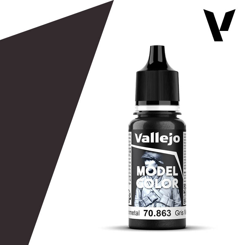 Vallejo Model Color Gunmetal Grey FS37200 70.863 17ml Acrylic Paint - Battle Born Hobby