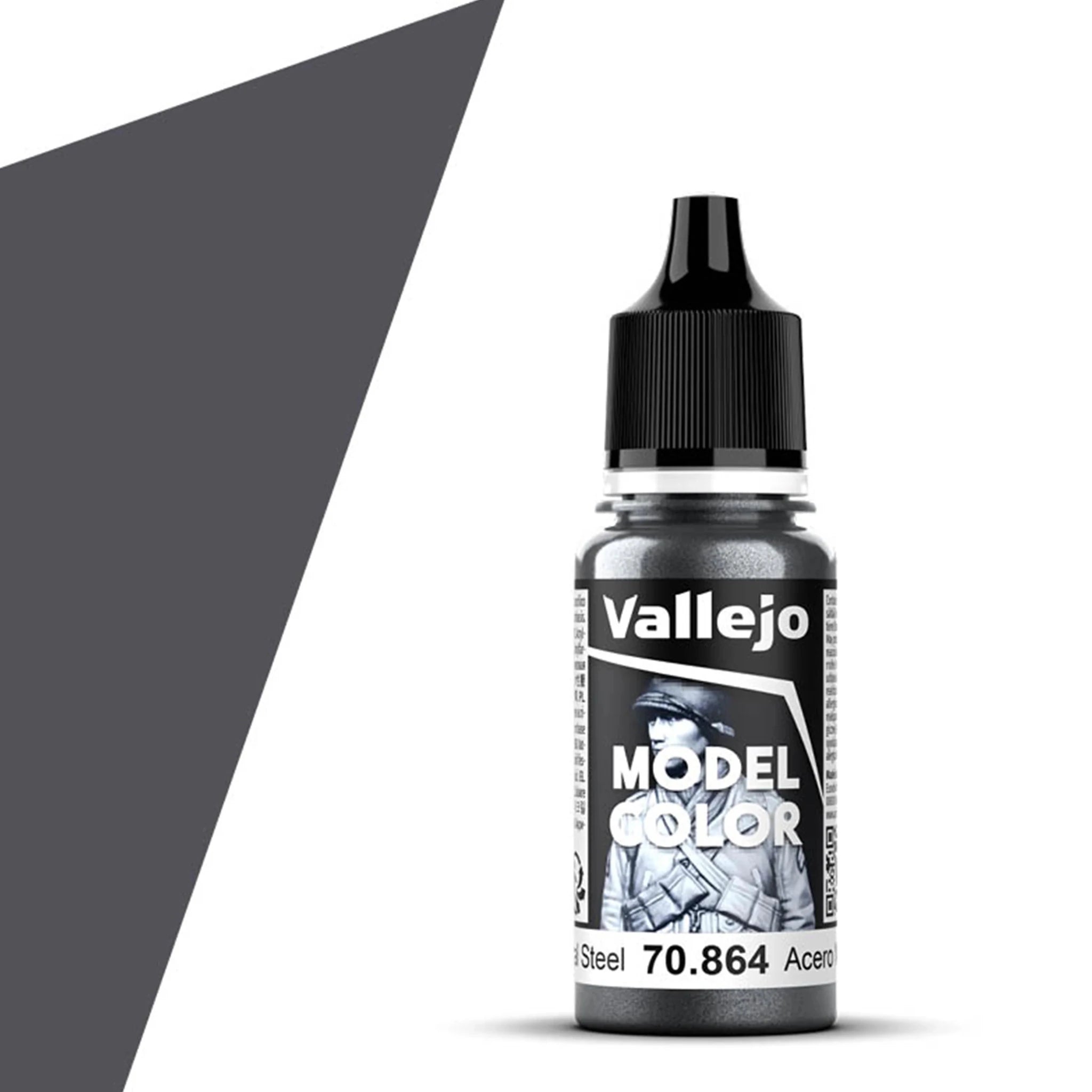 Vallejo Model Color Natural Steel 70.864 17ml Acrylic Paint - Battle Born Hobby