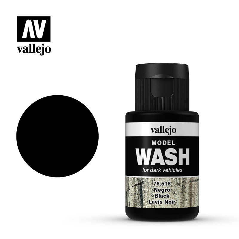 Vallejo Model Wash Black 35ml Acrylic Weathering Wash - Battle Born Hobby