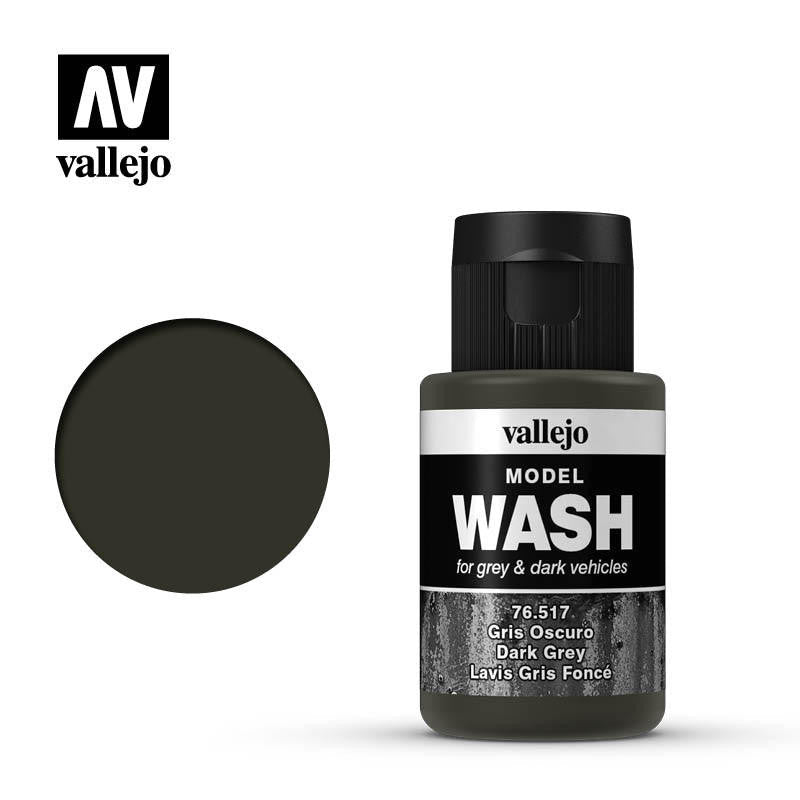 Vallejo Model Wash Dark Grey 35ml Acrylic Weathering Wash - Battle Born Hobby