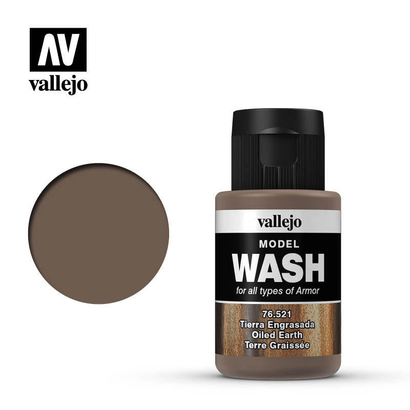 Vallejo Oiled Earth Model Wash 35ml Bottle - Battle Born Hobby