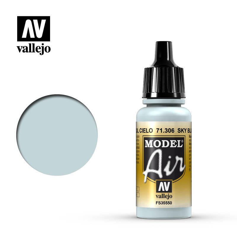 Vallejo Paint 17ml Bottle Sky Blue Model Air - Battle Born Hobby
