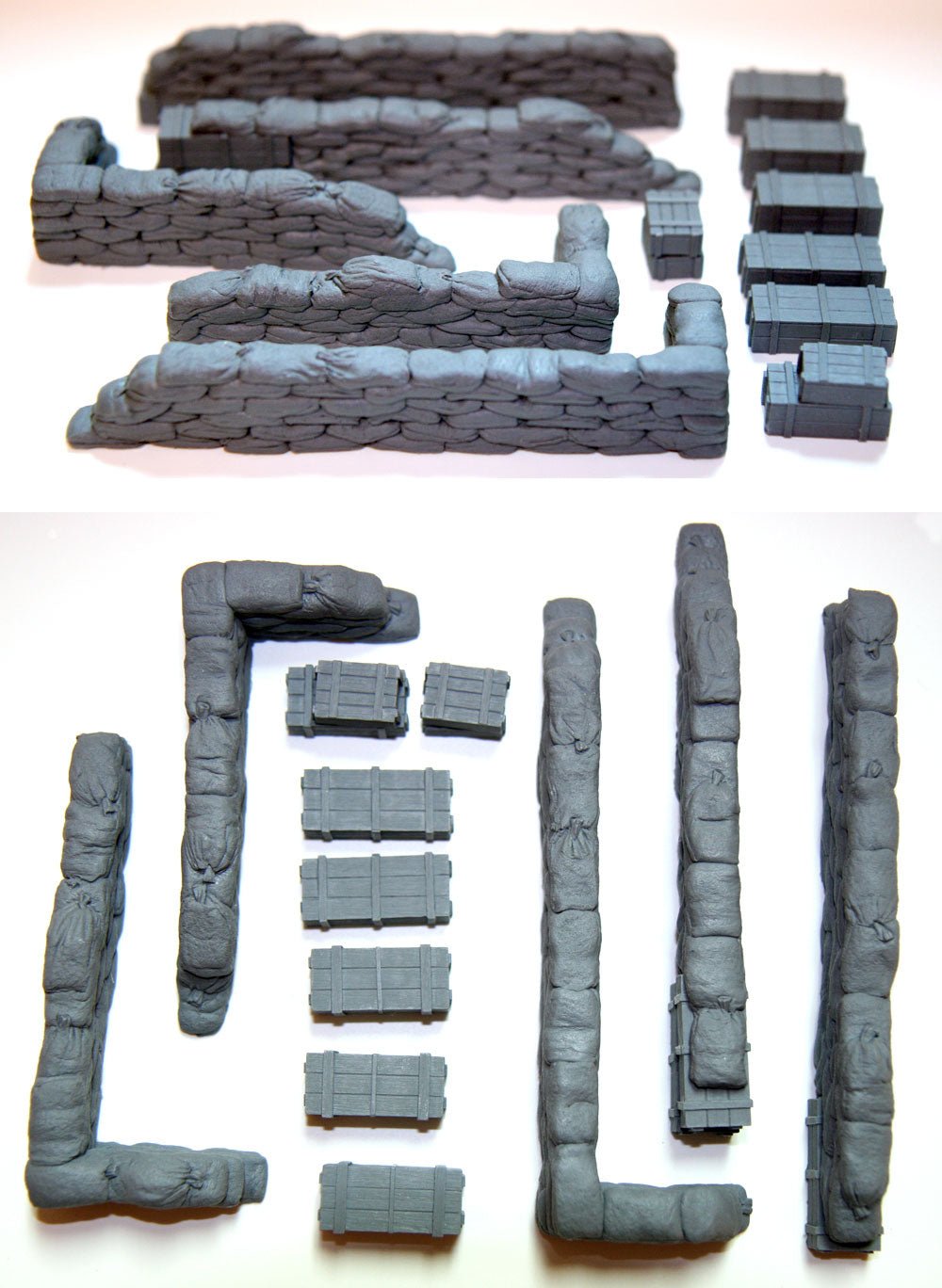Value Gear 1/35 Configurable Straight Sandbags & Crates - Battle Born Hobby