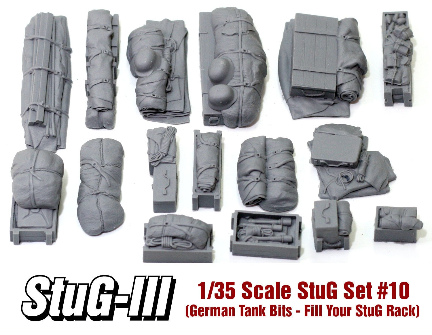 Value Gear 1/35 German Tank Bits 1 (16-Piece Resin Detail Set) - Battle Born Hobby