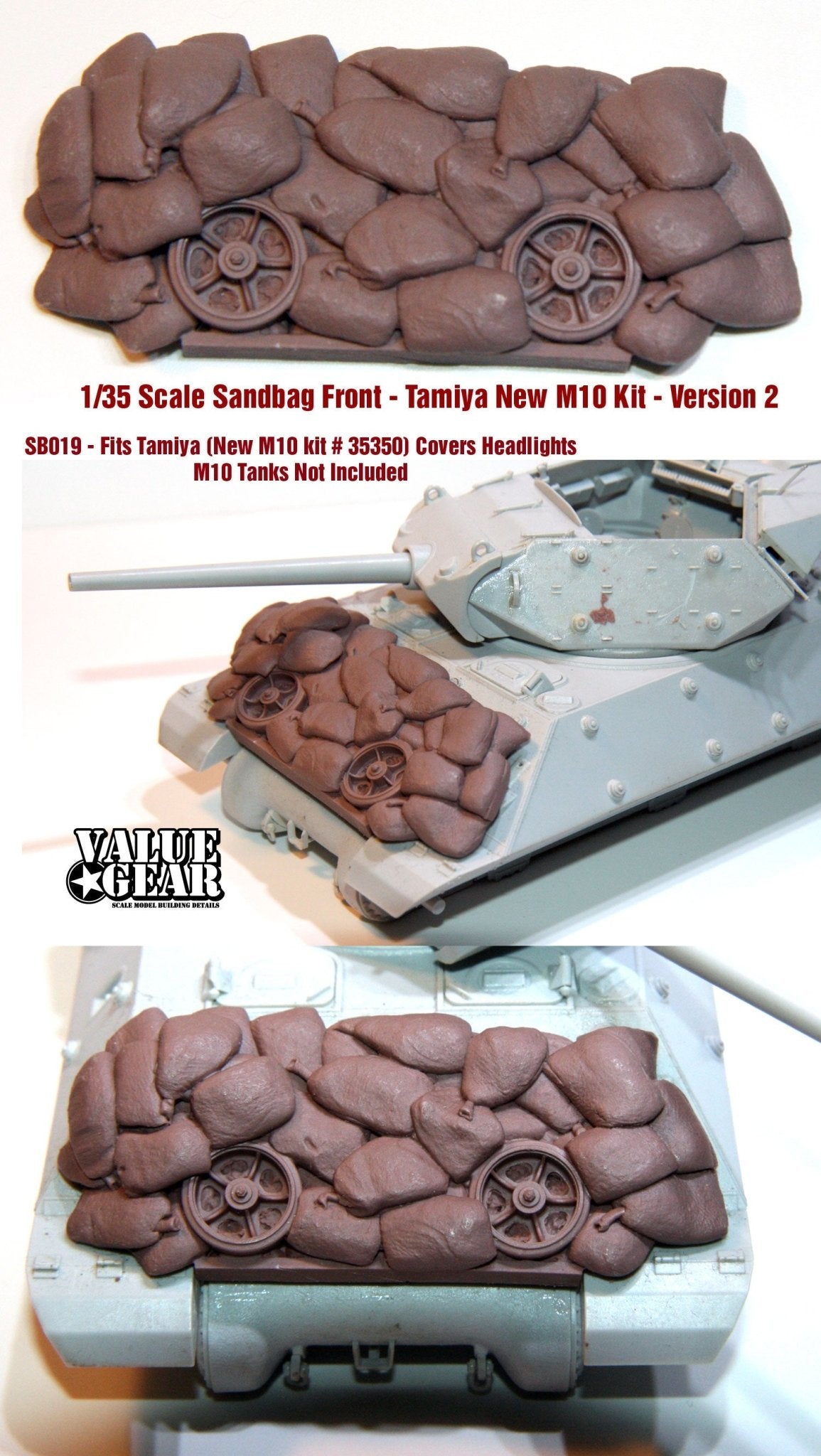 Value Gear 1/35 M10 Sandbag Fronts V2 for Tamiya M10 Kit (35350) - Battle Born Hobby