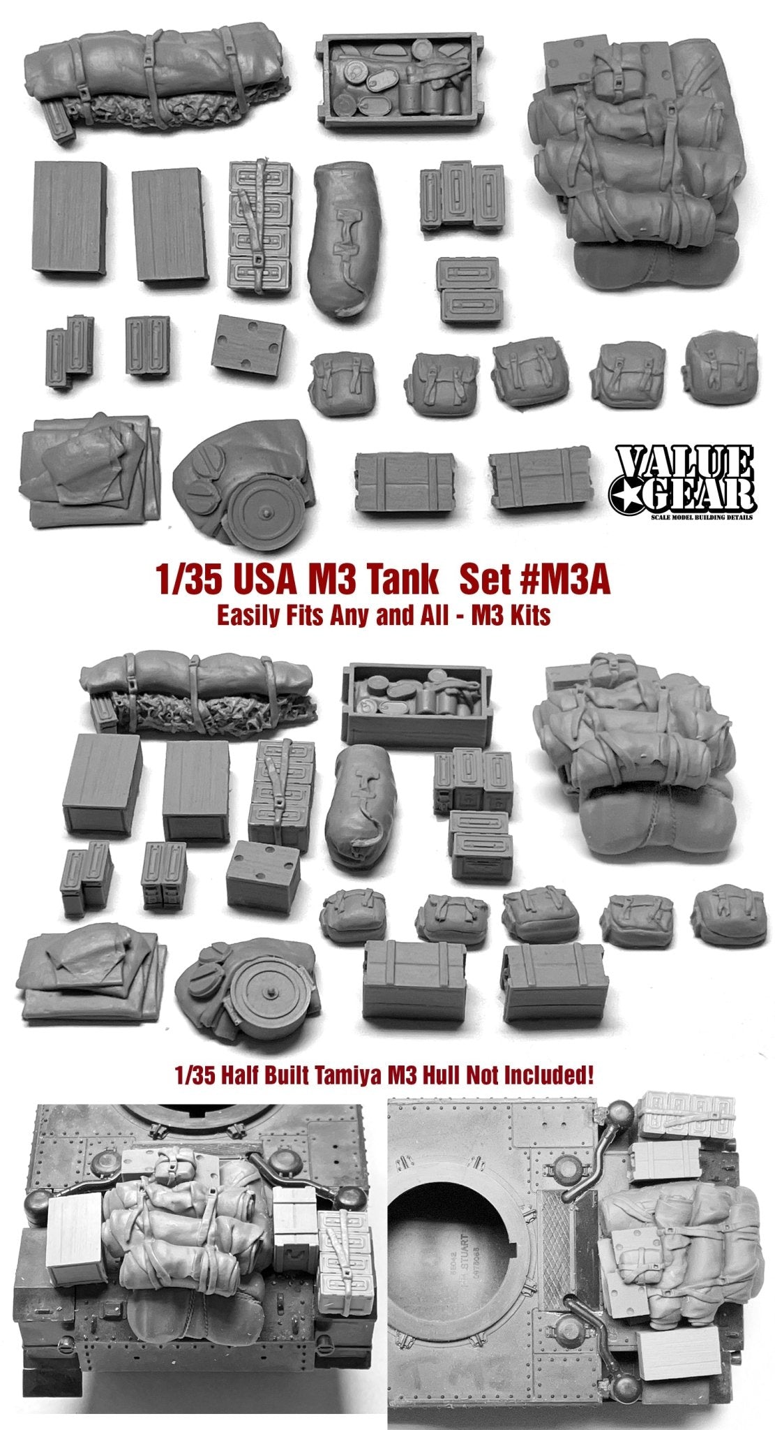 Value Gear 1/35 M3 Stuart US Army Stowage Set for Tamiya M3 Stuart - Battle Born Hobby