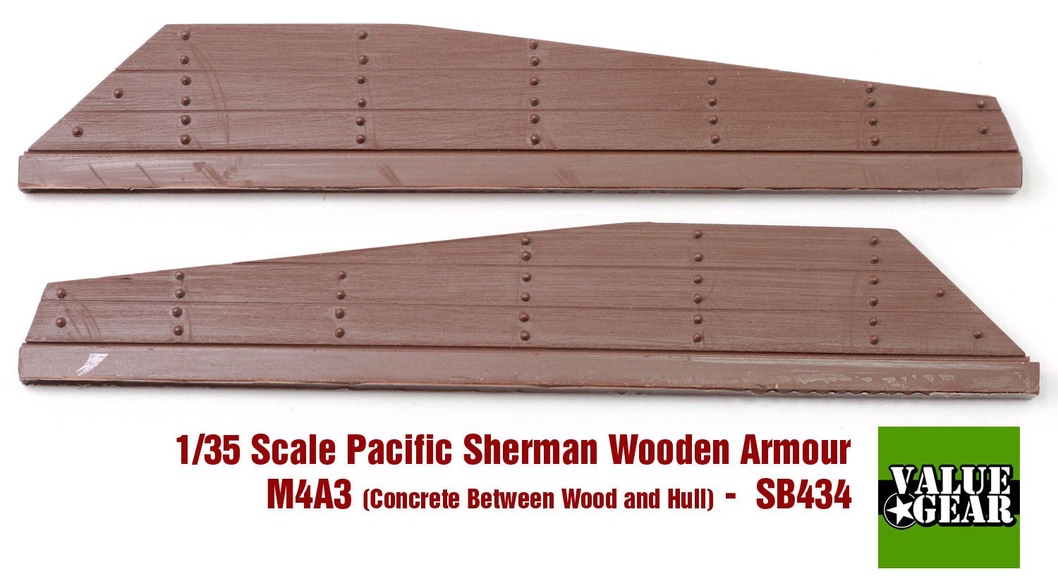Value Gear 1/35 Pacific Sherman M4A3 Wood Panel & Concrete Armor Set 4 - Battle Born Hobby
