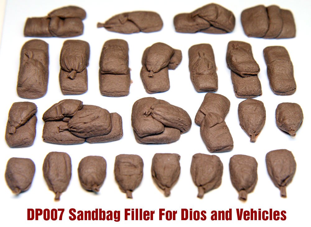 Value Gear 1/35 Sandbag Filler (1, 2 & 3 Clumps of Sandbags) - Battle Born Hobby