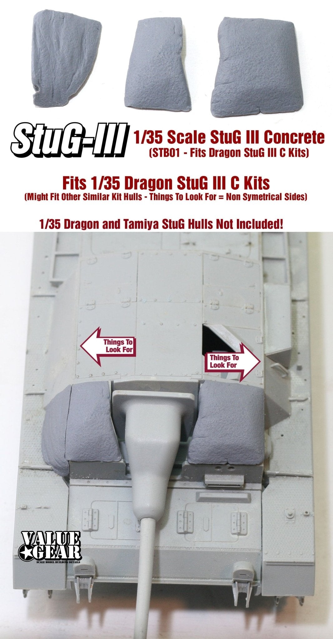 Value Gear 1/35 StuG III Concrete Armor for Dragon StuG III C - Battle Born Hobby