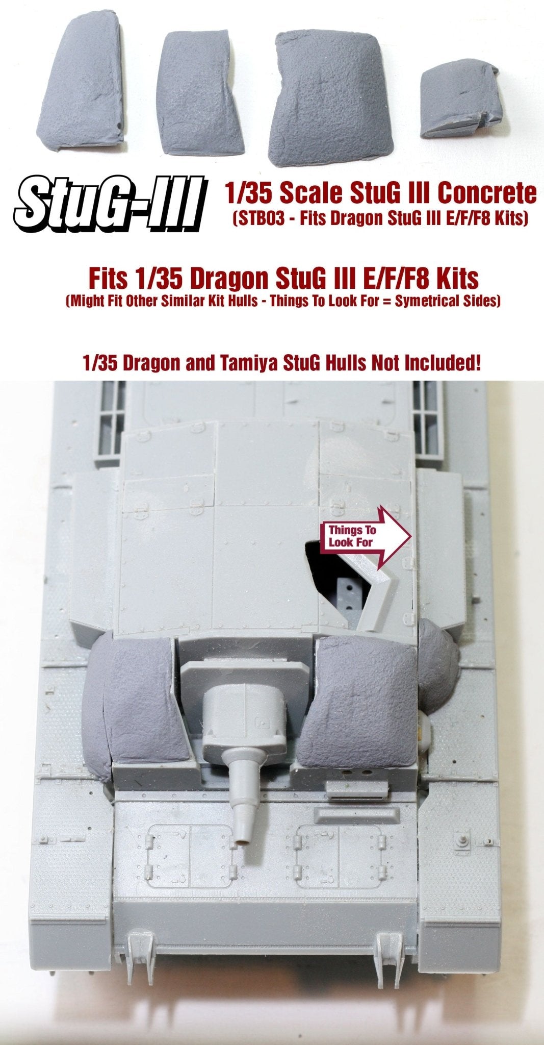 Value Gear 1/35 StuG III Concrete Armor for Dragon StuG III E/F/F8 - Battle Born Hobby