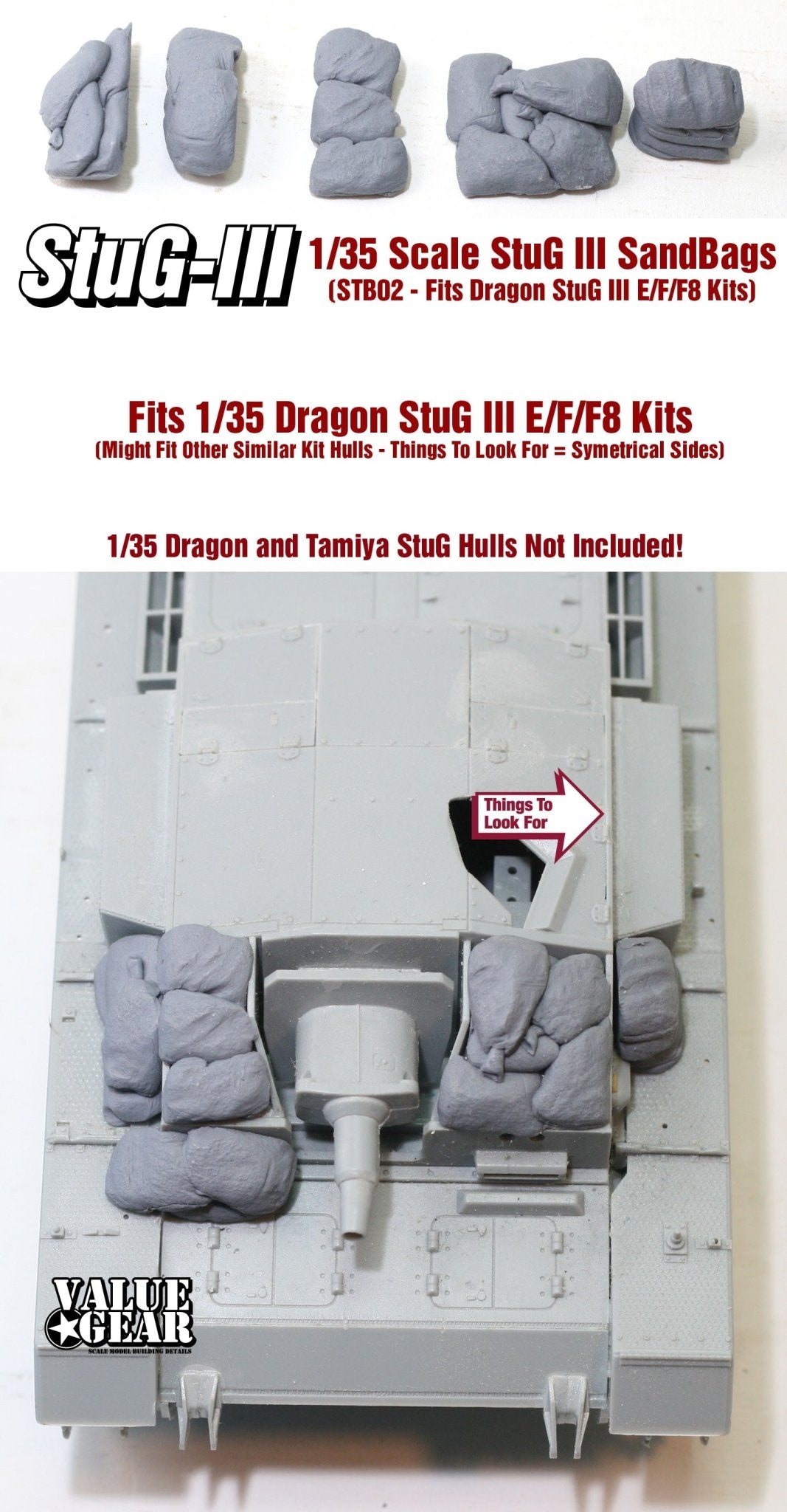 Value Gear 1/35 StuG III Sandbag Armor for Dragon StuG III E/F/F8 - Battle Born Hobby