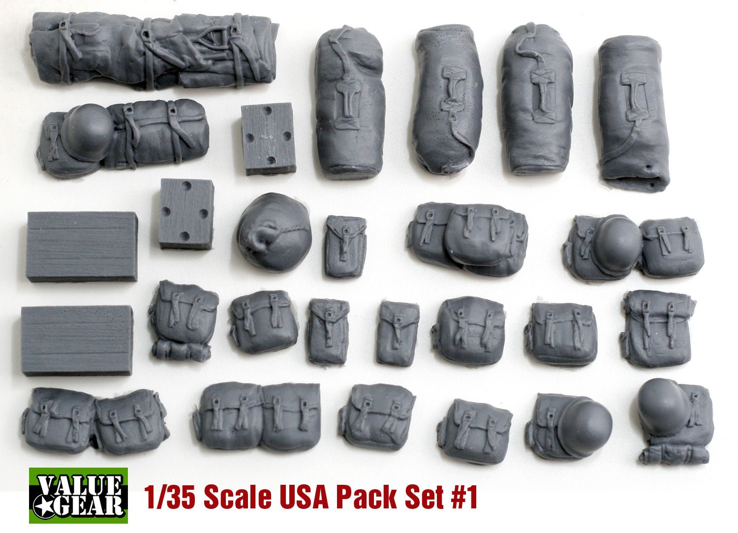 Value Gear 1/35 U.S. Army WWII Packs & Bags Set 1 (25-Piece) - Battle Born Hobby