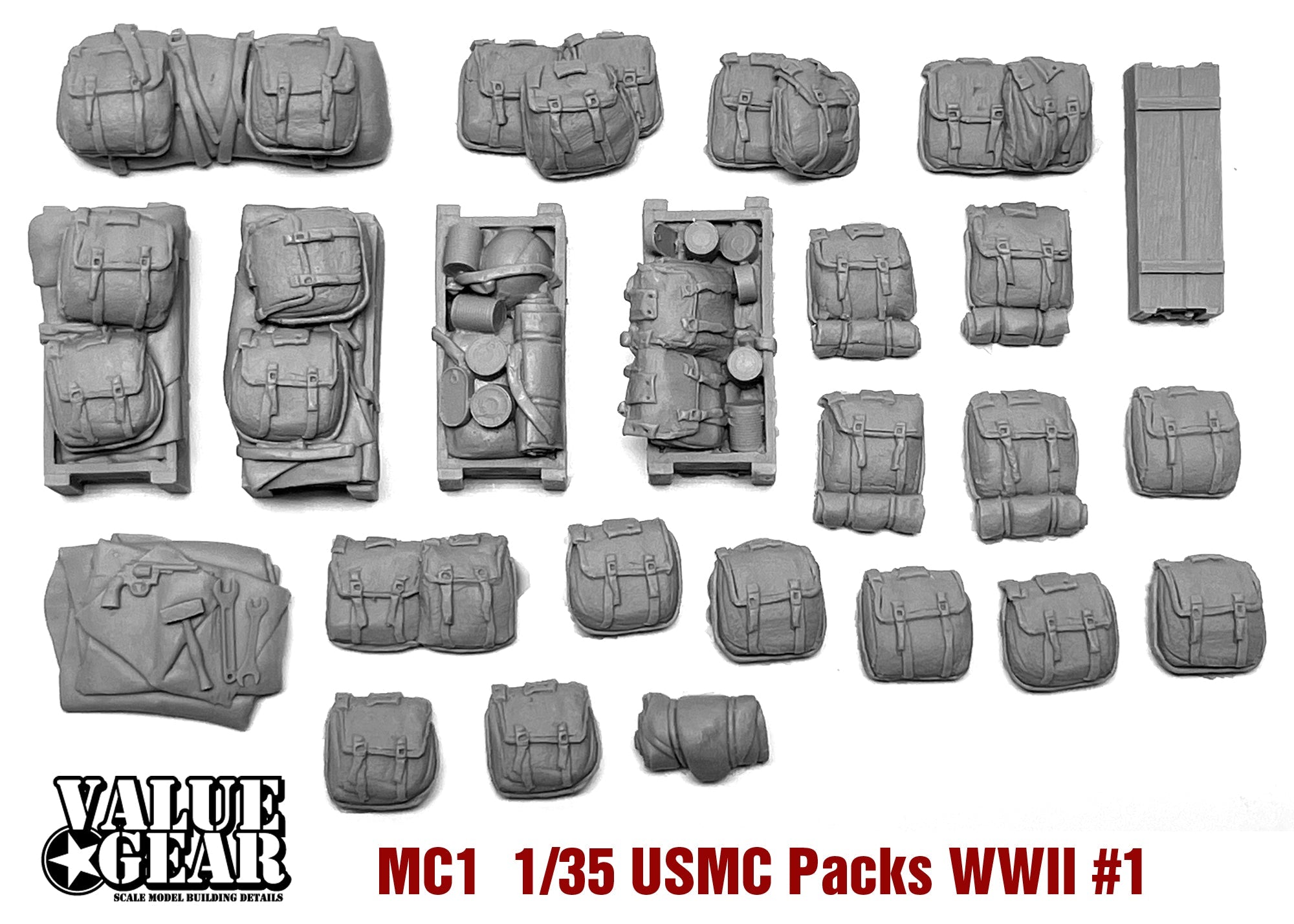 Value Gear 1/35 USMC WWII Packs & Bags Set 1 - Battle Born Hobby