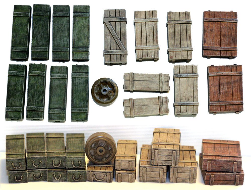 Value Gear 1/35 Wooden Crates Set 5 (16-Piece) - Battle Born Hobby