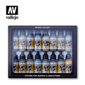 Vallejo Model Air RLM Paint Set with 16 acrylic airbrush paint colors for WWII Luftwaffe aircraft